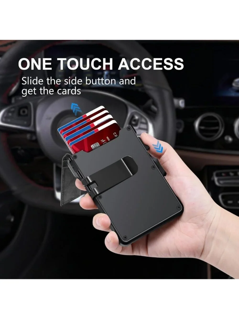 Smart RFID Blocking Minimalist Wallet for AirTag - Men's Slim Design & Secure